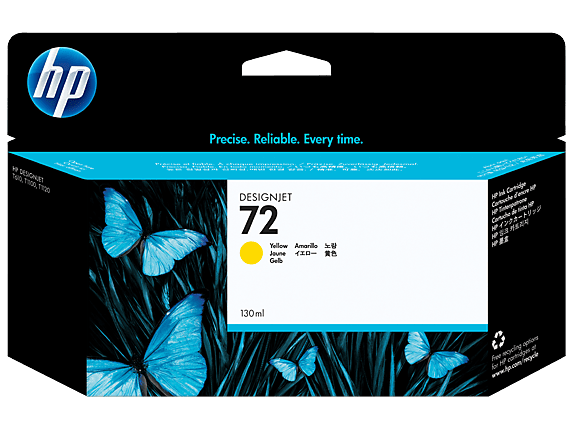 HP 72 130-ml Yellow Ink Cartridge (C9373A)