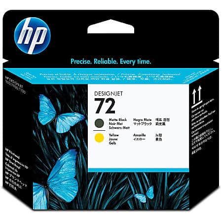 HP 72 Matte Black/Yellow Printhead (C9384A)