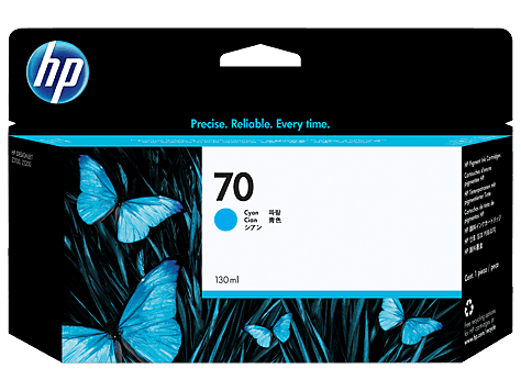 HP 70 130-ml Cyan Ink Cartridge (C9452A)