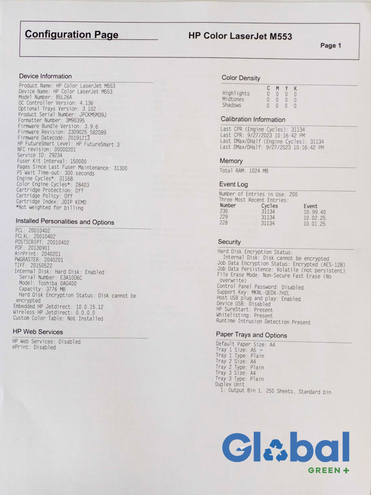 Renewed HP Color LaserJet Enterprise M553 Multifunction Printer