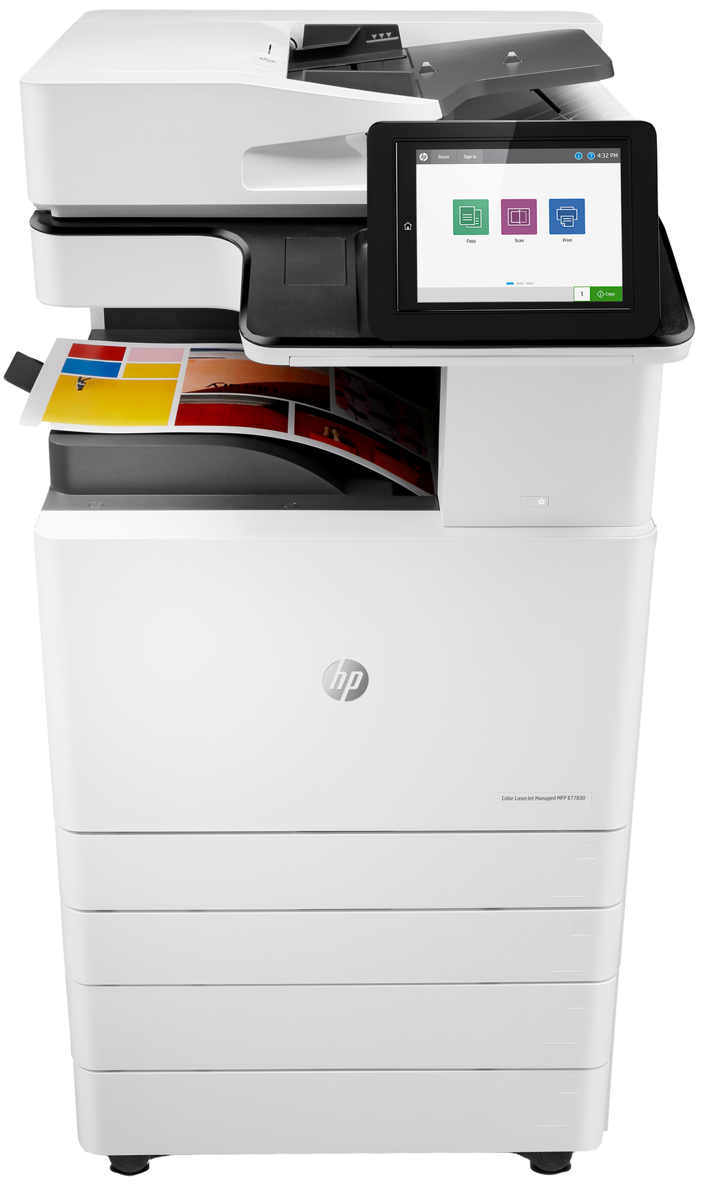 HP E77830Z Renewed Multifunction Laser Printer with High Capacity Tray 5