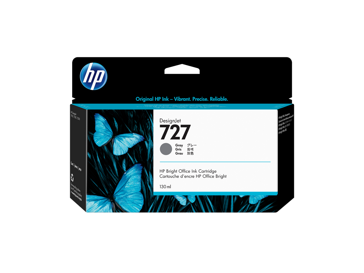 HP 727 130-ml Gray DesignJet Ink Cartridge