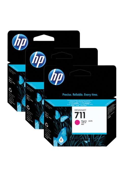 HP 711 29-ml 3 pack Magenta Ink Cartridge (CZ135A)