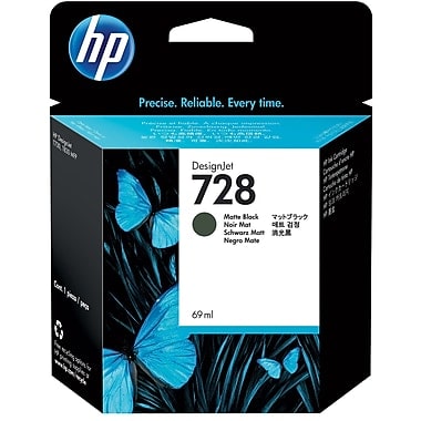 HP 728B 130-ml Matte Black Ink Cartridge (3WX26A)