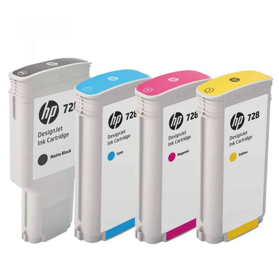 HP 728 130-ml Yellow Ink Cartridge (F9J65A)