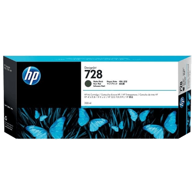HP 728B 300-ml Matte Black Ink Cartridge (3WX30A)