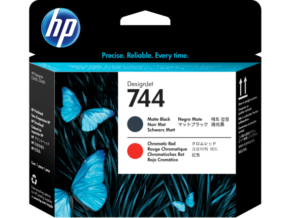 HP 744 Matte Black/Red Printhead (F9J88A)