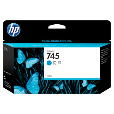 HP 745 130-ml Cyan Ink Cartridge (F9J97A)