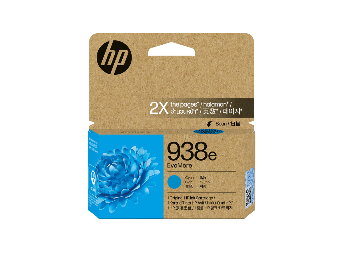 HP 938e EvoMore Cyan Original Ink Cartridge 4S6X9-80006 4S6X9PA