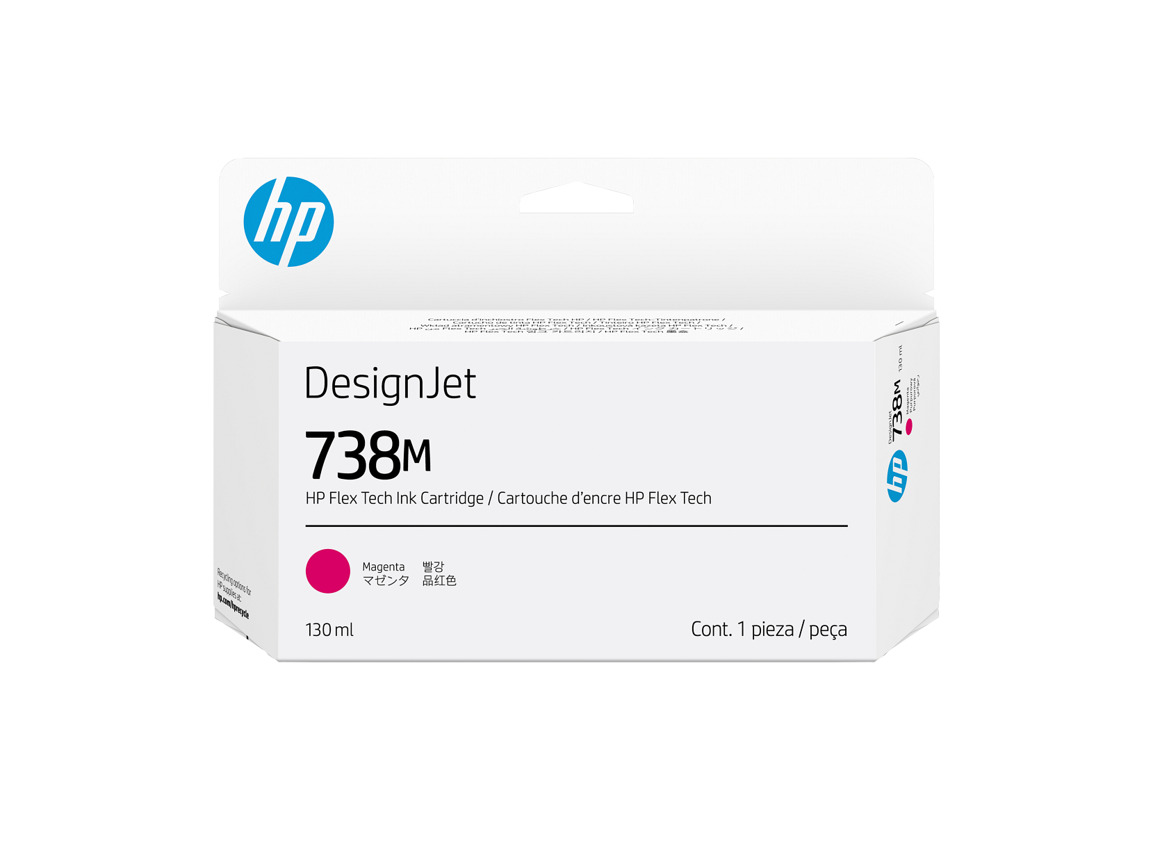 HP 738M 130-ml Magenta DesignJet Ink Cartridge A24VNA WW