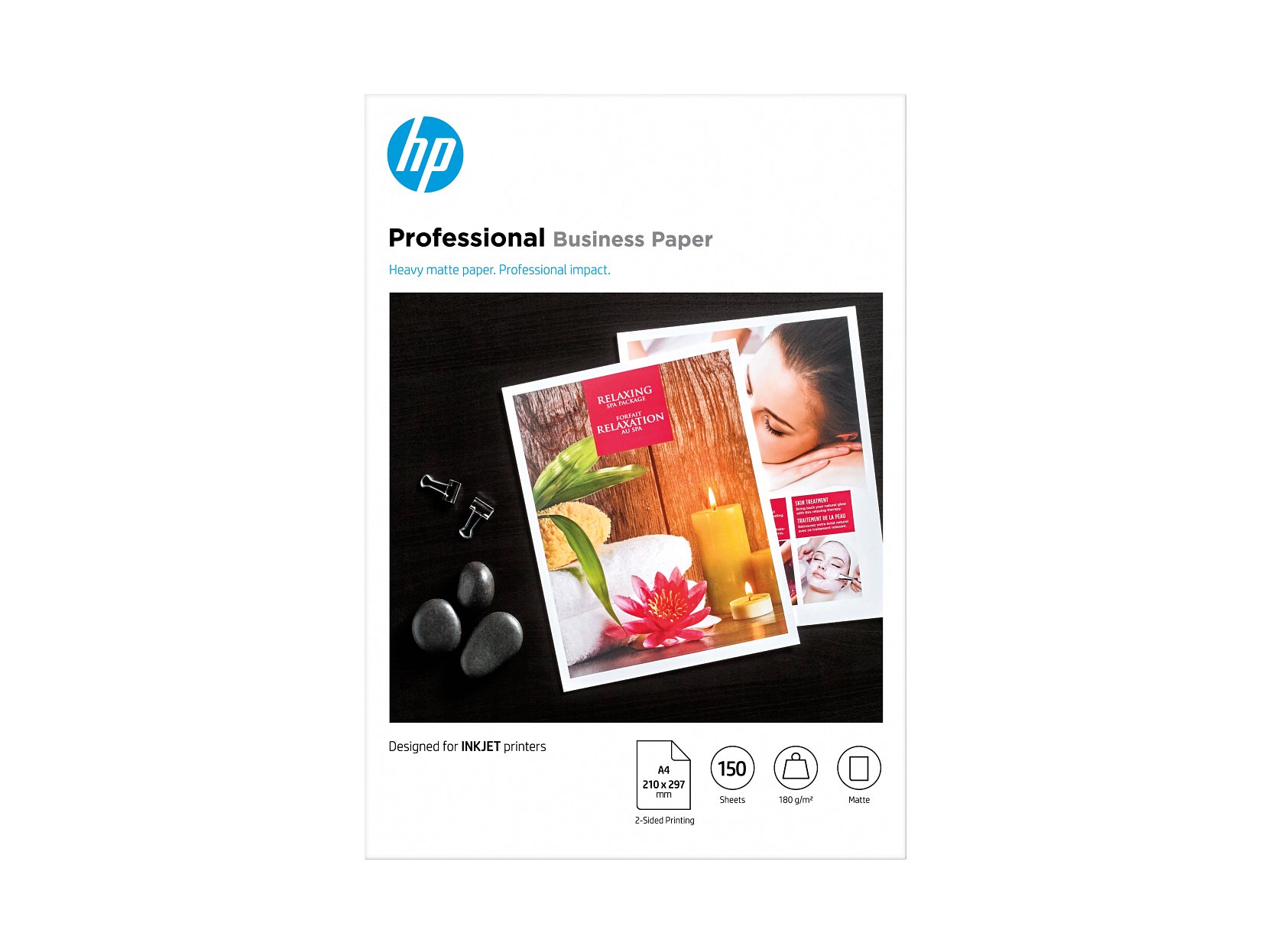 HP Professional Business Paper, Inkjet, Matte, 180gsm, FSC, A4, 150 shts, 7MV79A 7MV79-00001