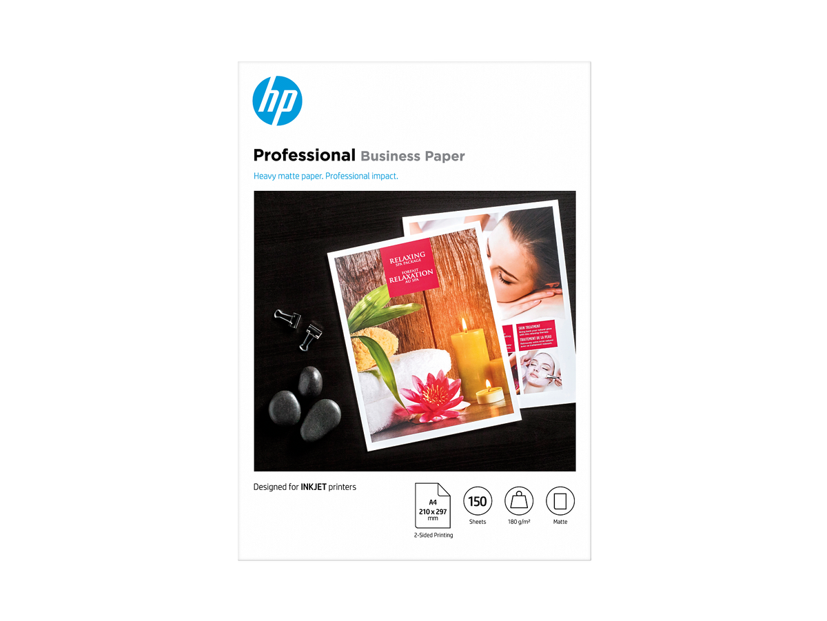 HP Professional Business Paper, Inkjet, Matte, 180gsm, FSC, A4, 150 shts, 7MV79A 7MV79-00001