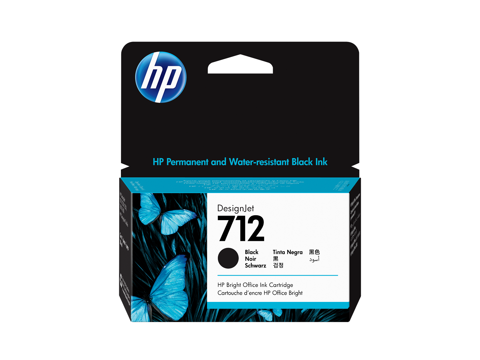 HP 712 38ml Black DesignJet Ink Cartridge WW