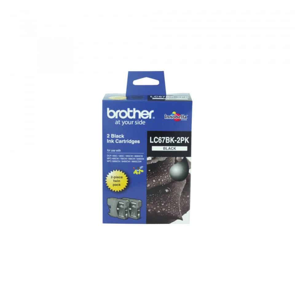 Brother LC67 Black Twin Pack