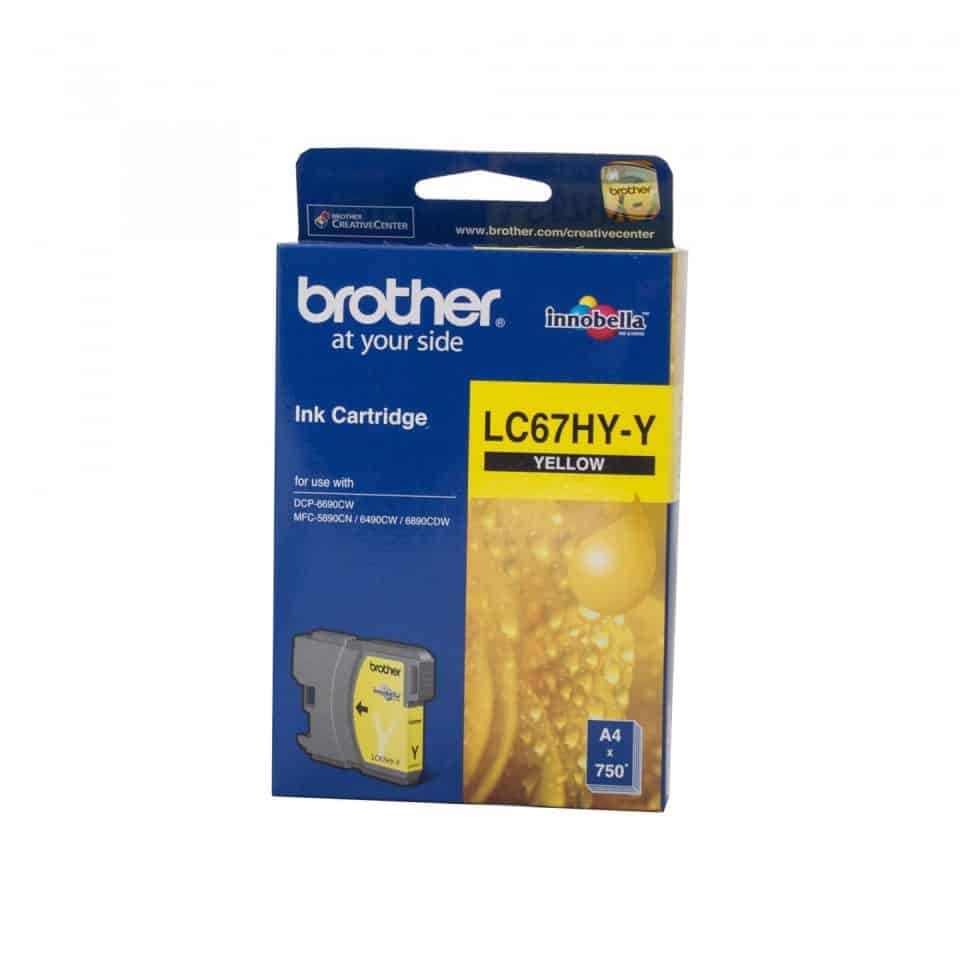 Brother LC67 Yellow High Yield Ink Cartridge