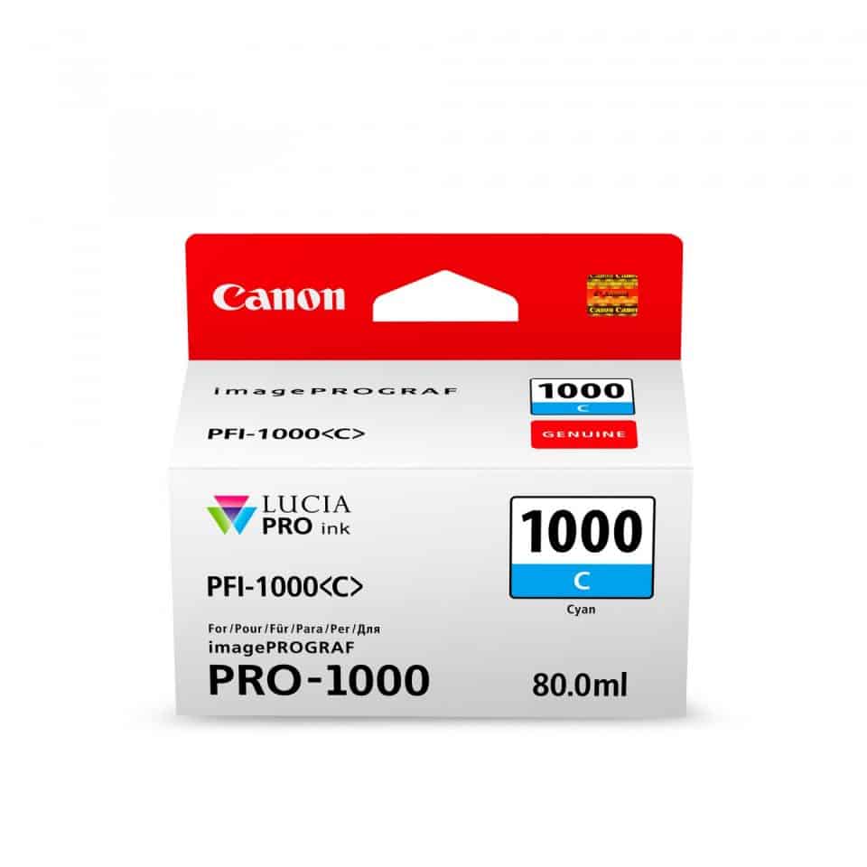 Canon PFI1000 Cyan Ink Cartridge