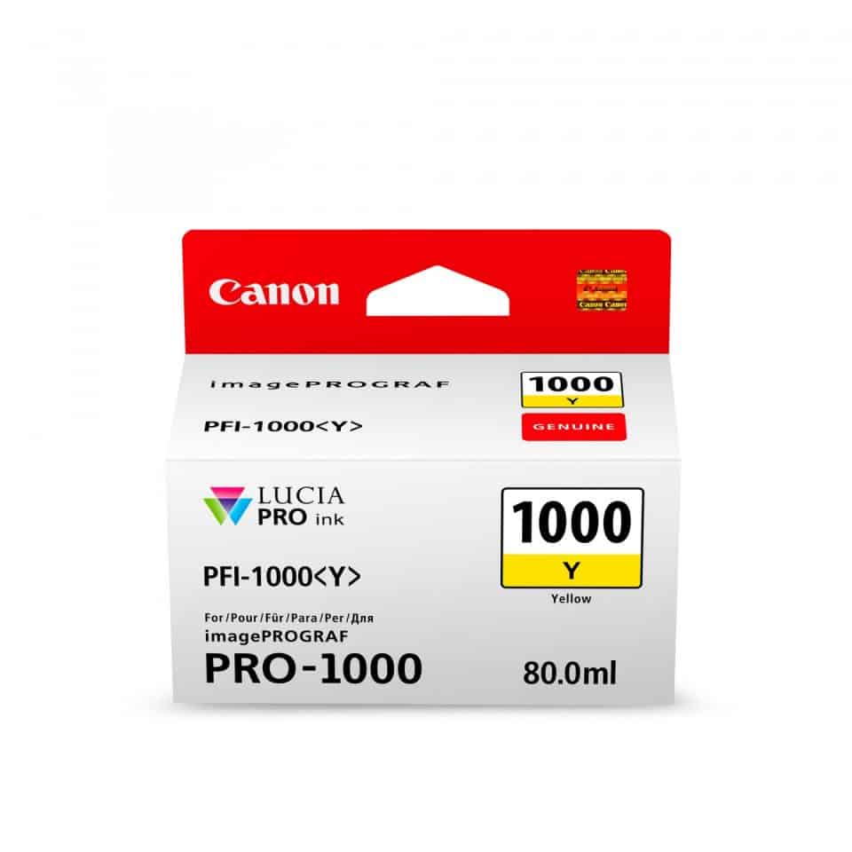 Canon PFI1000 Yellow Ink Cartridge