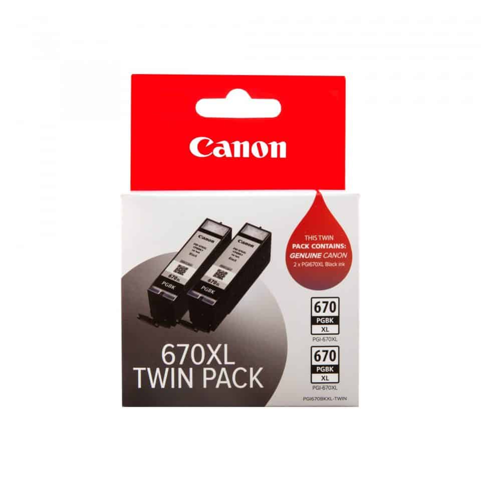 Canon PGI670XL Black Ink Twin Pk