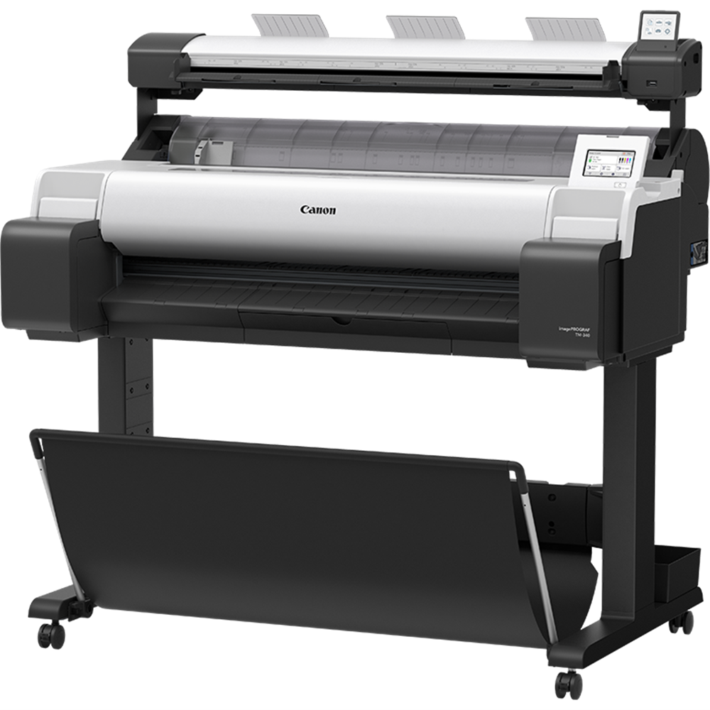 Canon imagePROGRAF TM-340 Large Format Printer with Stand, Scanner & LFP Roll (CIPFTM-340LM-MFP)