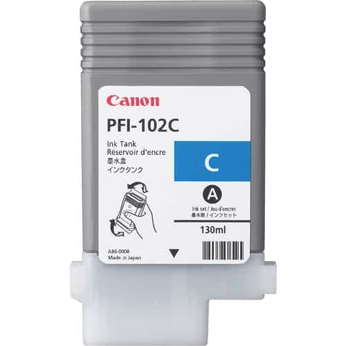 Canon PFI-102C 130-ml Cyan Ink Cartridge