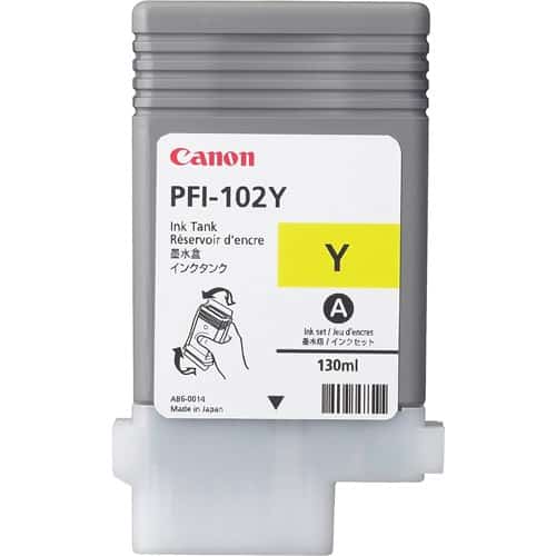 Canon PFI-102Y 130-ml Yellow Ink Cartridge
