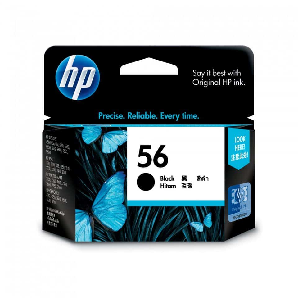 HP #56 Black Ink Cartridge C6656AA