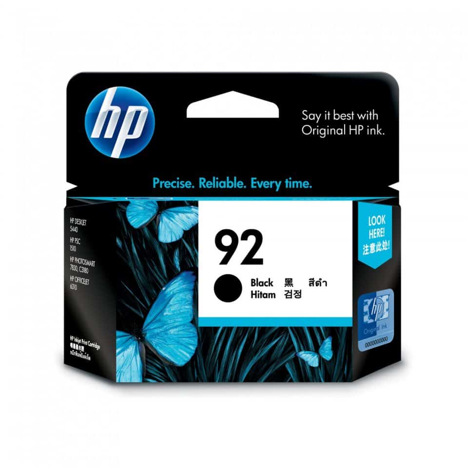 HP #92 Black Ink Cartridge C9362WA