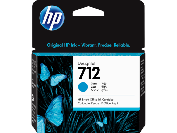 HP 712 29-ml Cyan Ink Cartridge (3ED67A)