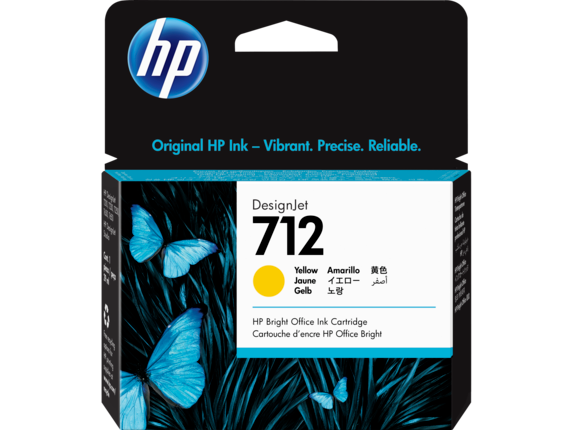 HP 712 29-ml Yellow Ink Cartridge (3ED69A)
