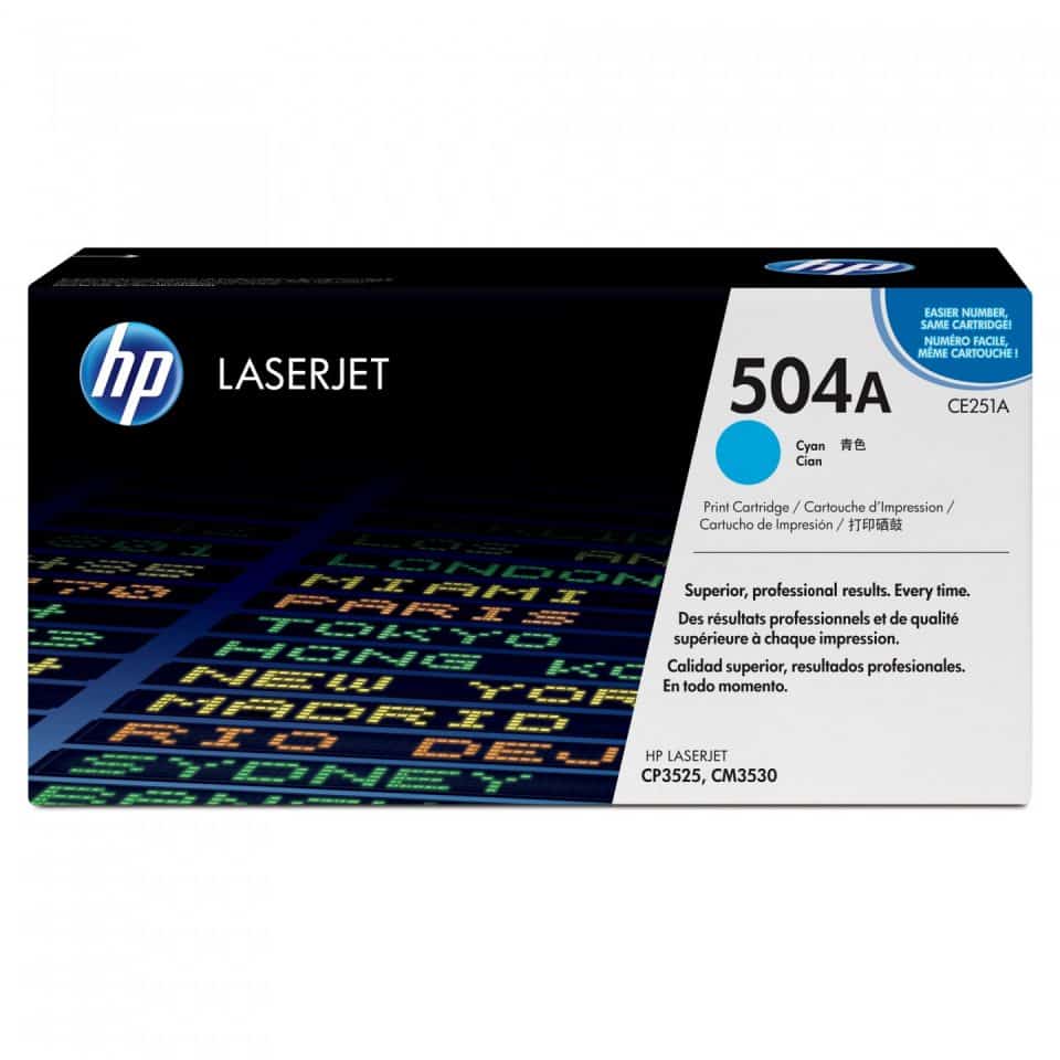 HP #504A Cyan Toner CE251A
