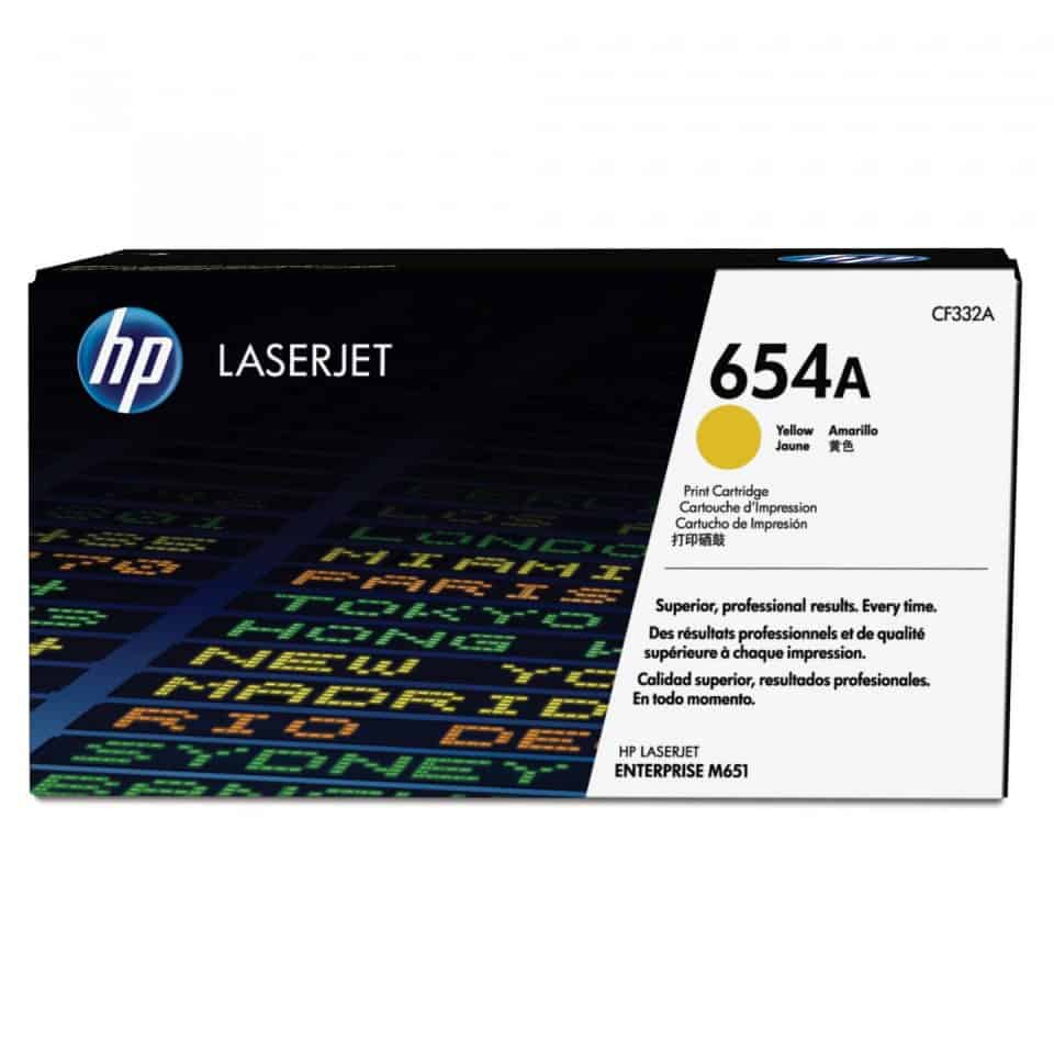 HP #654A Yellow Toner CF332A