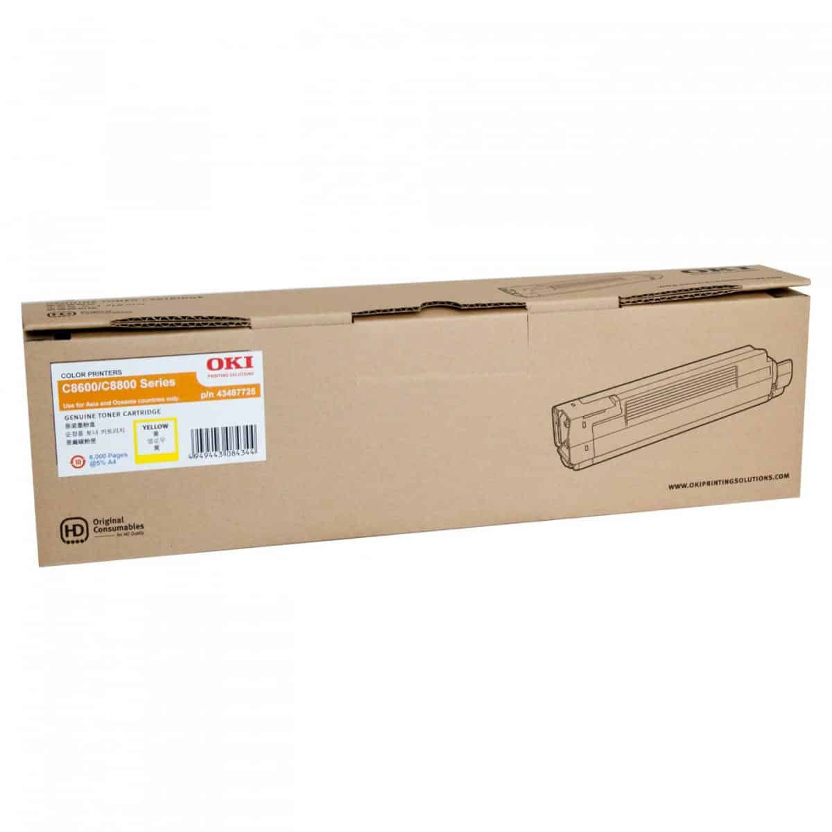 Oki C8600 High Yield Yellow Toner