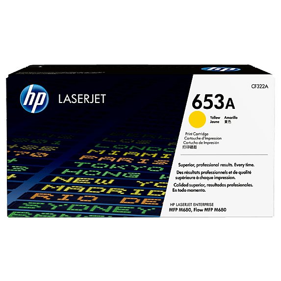 HP 653A Yellow Toner Cartridge - 16.5k page yield (CF322A)