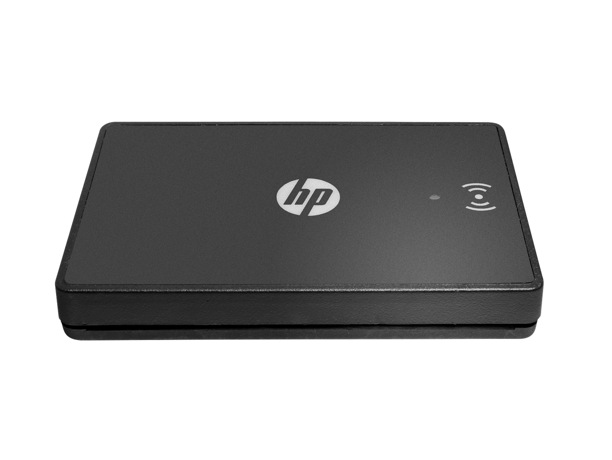 HP AC USB Proximity Reader, card reader, profile view
