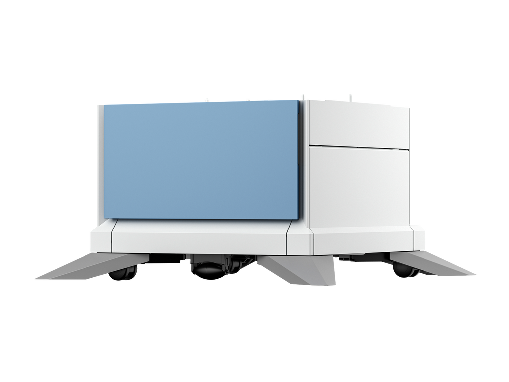 HP Color LaserJet Storage Stand Atmosphere Blue HCI 6QN55A GreyBG FrontLeft