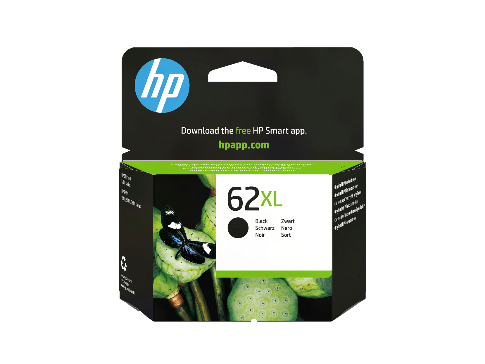 HP 62XL High Yield Black Original Ink Cartridge, C2P05-80048,C2P05AE