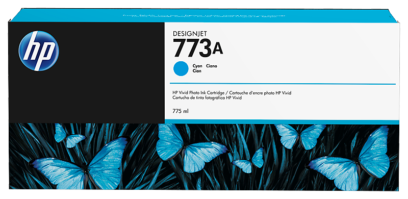 HP 773A 775-ml Cyan Designjet Ink Cartridge