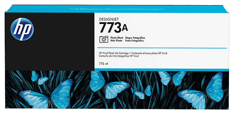HP 773A 775-ml Photo Black Designjet Ink Cartridge