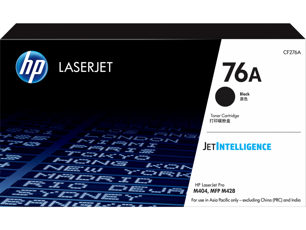 HP 76A Black Original LaserJet Toner Cartridge, APJ