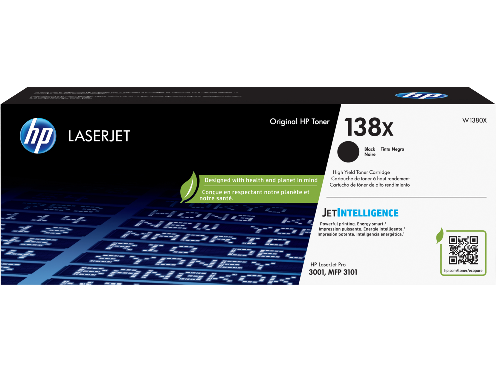 HP 138X Black High Yield Toner Cartridge W1380X W1380-00902b DM1