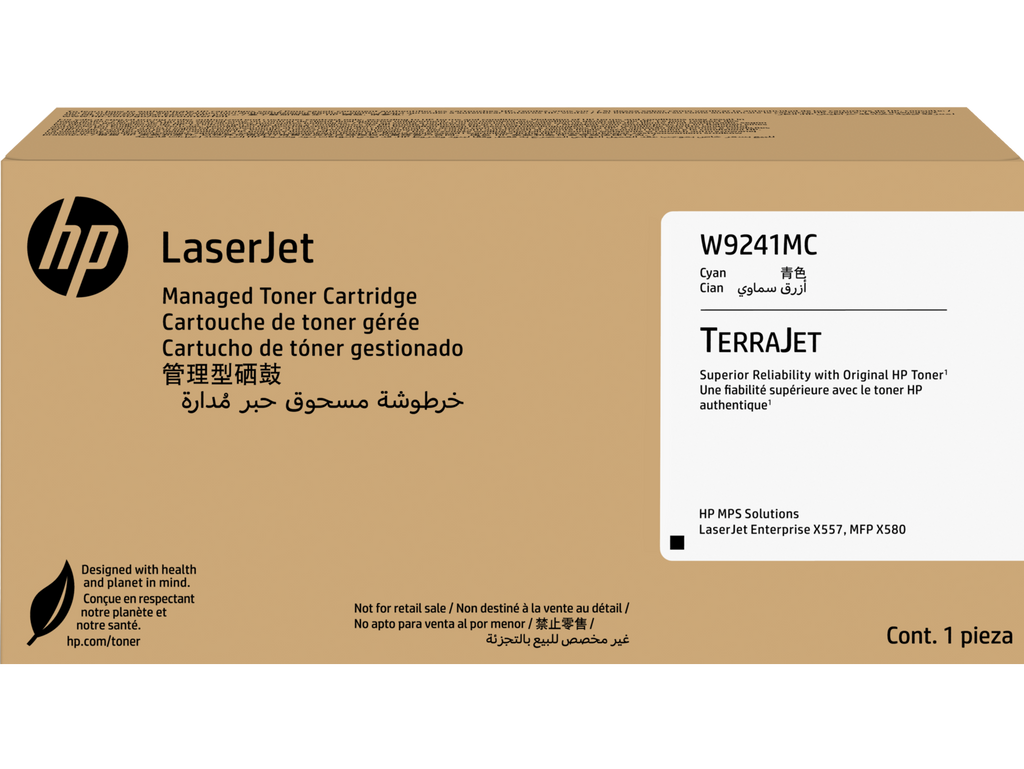 HP W9241MC Cyan Managed Toner Cartridge W9241-00001b WW