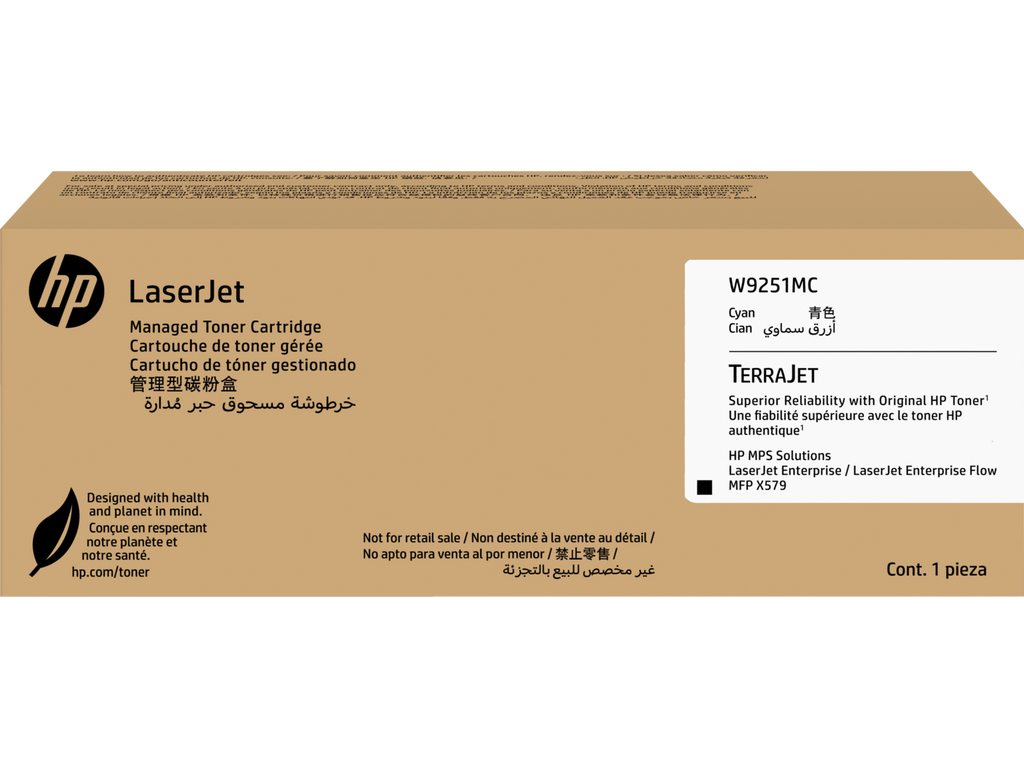 HP W9251MC Cyan Managed Toner Cartridge W9251-00001a WW