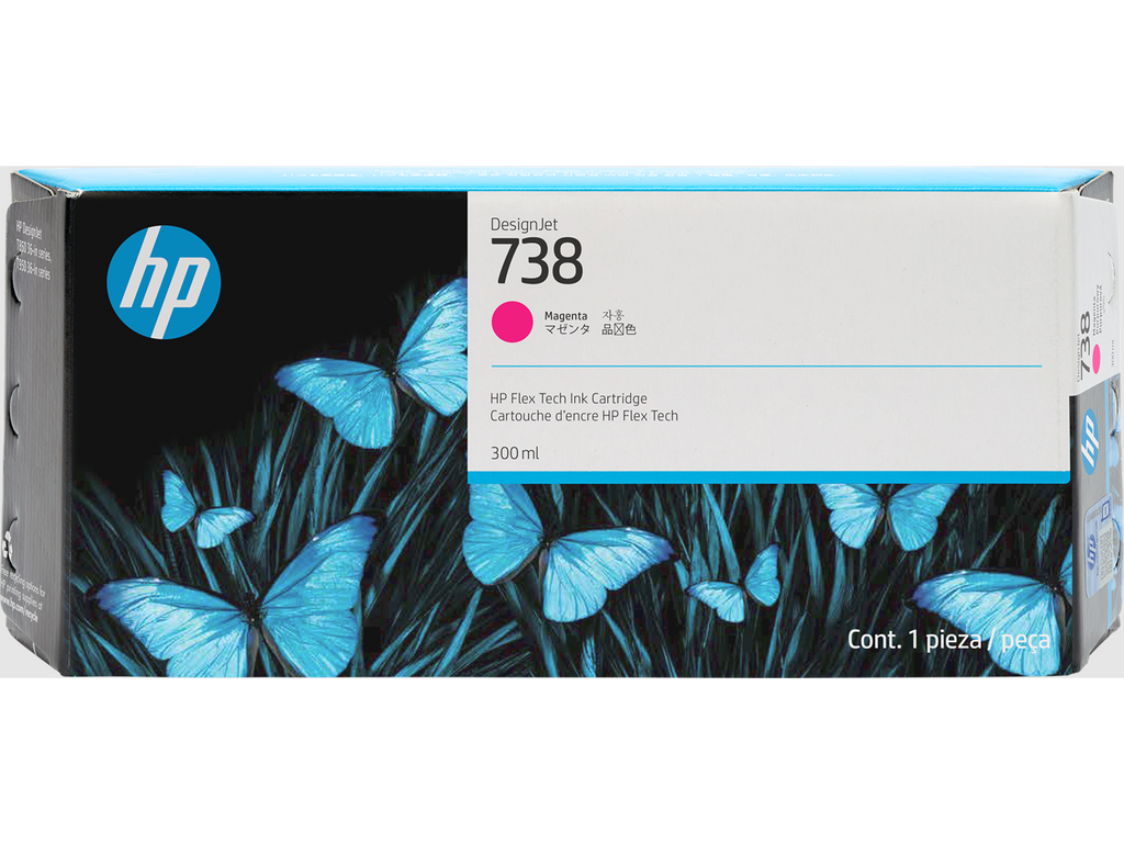 HP DesignJet 738 300ml Magenta 2000x2000 Hero Image