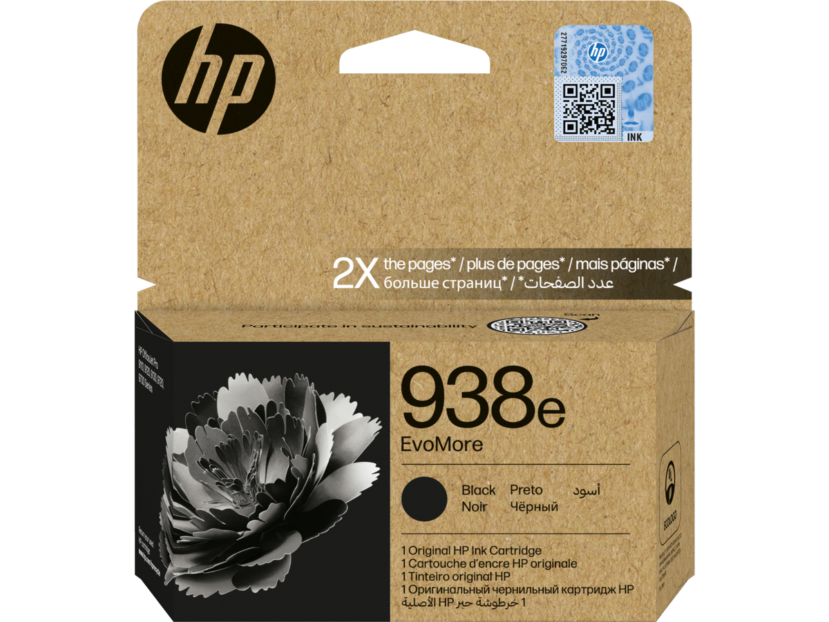 HP 938e EvoMore Black Original Ink Cartridge 4S6Y2-80005 4S6Y2PE