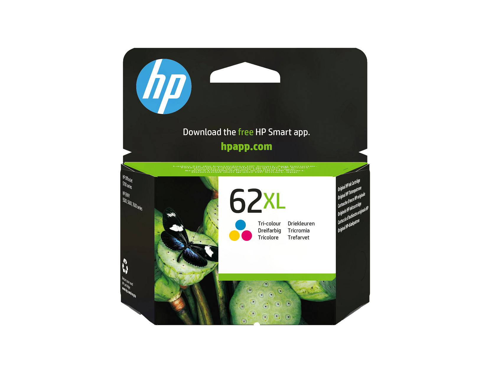 HP 62XL High Yield Tri-Color Original Ink Cartridge,C2P07-80047,C2P07AE