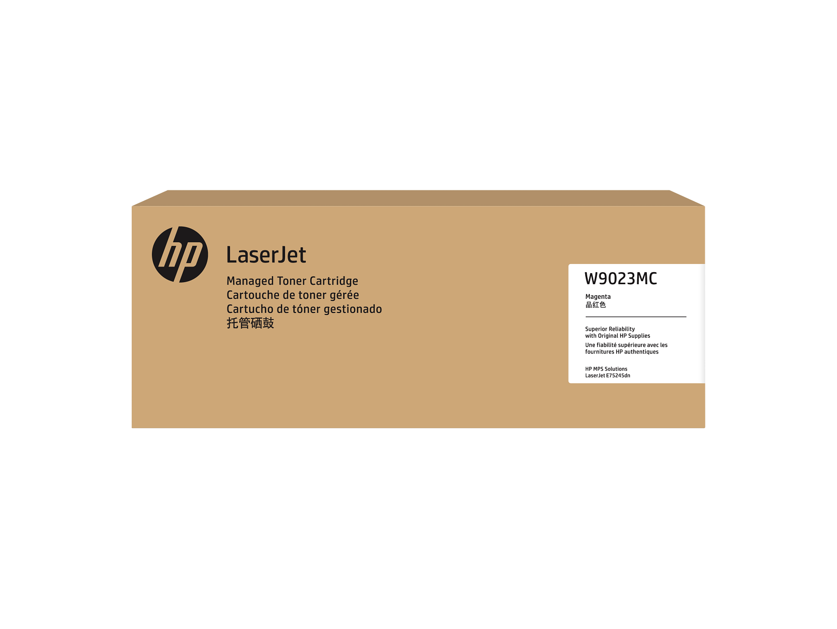 HP W9023MC Magenta Managed Toner Cartridge W9023-00004 a WW