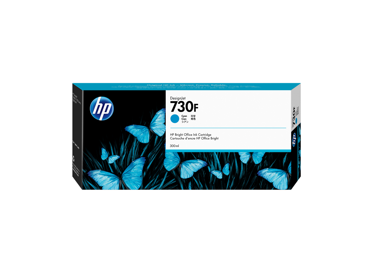 HP 730F  300-ml Cyan DesignJet Ink Cartridge