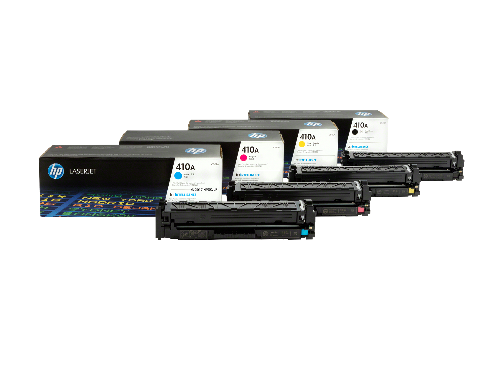 HP 400 color series toner cartridge packaging - APJ
