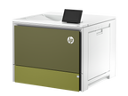 HP Color LaserJet Enterprise 5700dn Transactional CosmicGreen Catalog WhiteBG FrontLeft