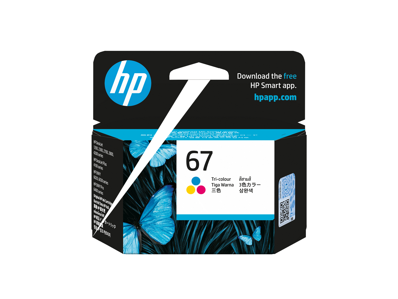 HP 67 Tri-colour Original Ink Crtg 3YM55-80010 3YM55AA APJ